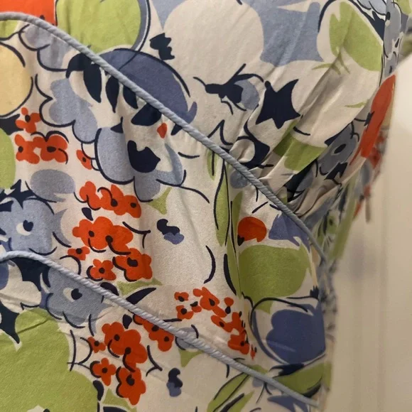 Boden women’s vintage floral dress size 12R (EU) V neck flutter sleeve - Picture 9 of 10